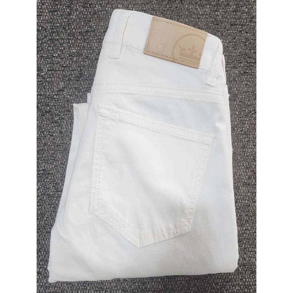 Peter Millar Mens Crown Crafted Cotton Stretch White 5 Pocket Pants Size 30 X 32